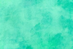 Green aquamarine painted canvas abstract background texture 