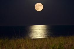Full moon rising over Rehoboth Beach