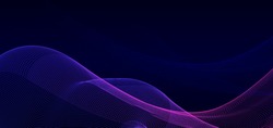 Abstract blue background with purple blue gradient wave