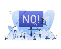 No sign placard with people, great design for any purposes. Background vector illustration. Web design