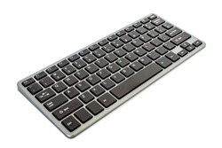 Modern computer keyboard isolated on white background, File contains with clipping path so easy to job.