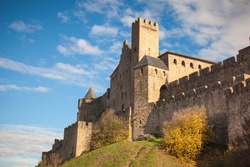 Fortified city of Carcassonne is a medieval citadel located in the French city of Carcassonne