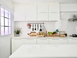 Clean white kitchen  Saw and wanted to cook