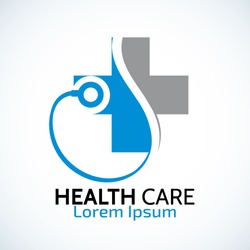 Medical health-care logo design template.- vector illustrator 