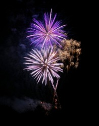 Colourful Fireworks during bonfire night