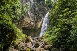 Picture to Victoria Falls on the east coast of Dominica island
