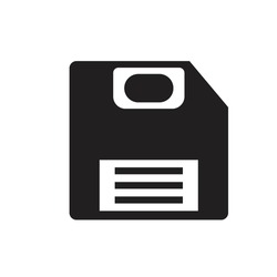 A computer floppy disk - Technology illustration , icon , vector 