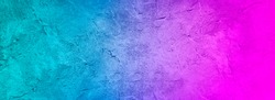 Abstract colorful texture. Multicolor green blue purple pink background. Toned rock texture. Beautiful background with copy space for text, design. Web banner.