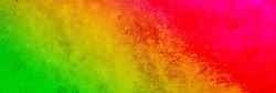   Abstract bright green red background. Gradient. Colorful background with space for design. Web banner. Wide. Panoramic.                             