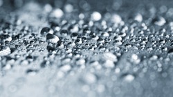 macro dew drop on floor. water drop close up.crystal macro.light on dew drop.blur background.