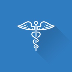 Line Caduceus Medical Icon