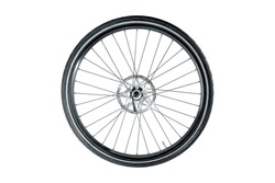 Bicycle wheel isolated over white background