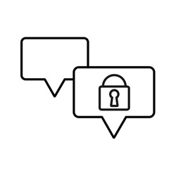 Encryption Message icon outline style.