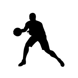 Basketball player, vector silhouette