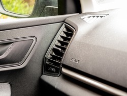 Selected Focus Adustable Air conditioning , ventilation and fresh air outlet in modern car Interior