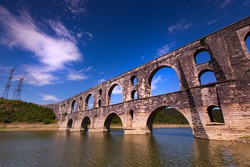 Maglova Aqueduct or Muallakkemer was built by Mimar Sinan between 1554 and 1562 on the Alibey Creek valley in Istanbul.