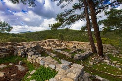 Archaeological evidence shows that the megaron found in the Pedasa Ancient City was used in the Archaic Period (6th century BC). Mugla, Bodrum.