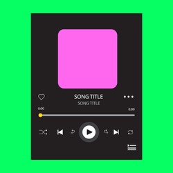 template music player for handphone. Spotify template