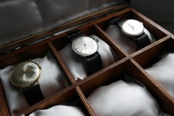 Collection of vintage watches from rusia and other countries, retro and new wrist watch