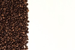 Selected coffee beans backgraund. Arabica 