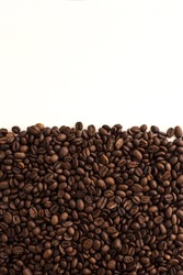 Selected coffee beans backgraund. Arabica 