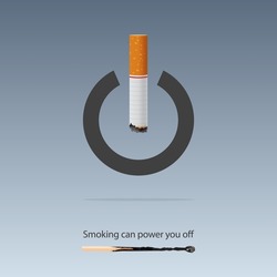May 31st World No Tobacco Day banner design. Smoking can power you off concept. Stop smoking poster for disease warning. No smoking sign. Vector Illustration.