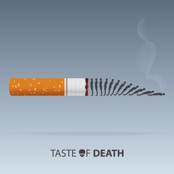 May 31st World No Tobacco Day. No Smoking Day Awareness. Poison of cigarette.  Vector. Illustration.
