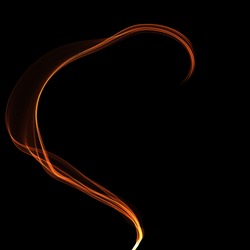 Fire flame, smoke, sparkle light or flake isolated overlay on black isolated background design. Stock photo of red, orange smoke, flame heat fire overlays abstract black background