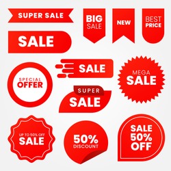 Sale - creative banner set vector illustration.concept discount promotion layout on white background