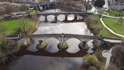 Old Stirling Bridge, Stirling, Scotland. The present Stirling Old Bridge was built in the 1400s or 1500s, replacing a succession of timber bridges.