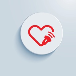 basic cardiac ultrasound icon vector design