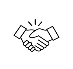 Handshake sign vector logo template