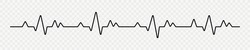 Heartbeat pulse vector line icon. Pulse isolated on transparent background. Heart beat, cardiogram graph symbol. Vector illustration for medical offers and websites.