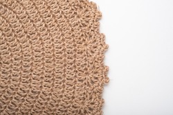 Simple crochet lace border made of jute 