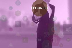 FLOURISH - technology and business concept