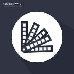 Color swatches palette vector icon
