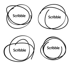 Hand drawn circles. Vector logo