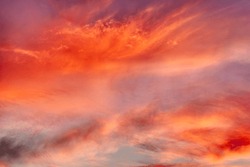 A Colorful Sunset Cloudscape In High Resolution Format