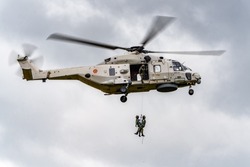 Demonstration of rescue operations with NH90 Belgian Airforce