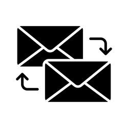 Exchange mail icon. sign for mobile concept and web design. vector illustration