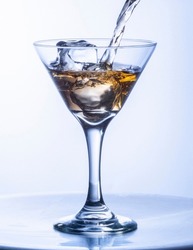 Martini, Cocktail, Martini Glass, Martini splash
