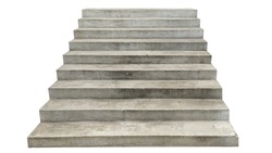 wide concrete staircase. isolated on white background
