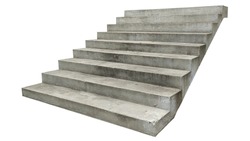 wide concrete staircase. on white background