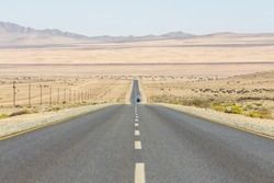 The scenic road  B4 in the desert leading to LÃ?Â¼deritz, Namibia