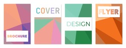 Set of technology style covers. Can be used as cover, banner, flyer, poster, business card, brochure. Charming geometric background collection. Authentic vector illustration.