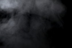 smoke or fog on black  background