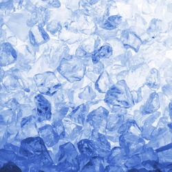 cool summer or winter ice cube background with copyspace