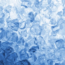 square ice cubes background in blue for summer drinks