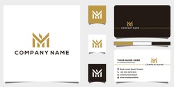 Letter MF Logo have a luxury, unique, simple and clever style. Logo design and business card. suitable for your brand, business, real estate, company, financial services 