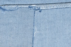 Blue denim jean texture with seam fabric